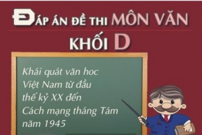 Đáp án đề thi cao đẳng môn Văn khối D năm 2014